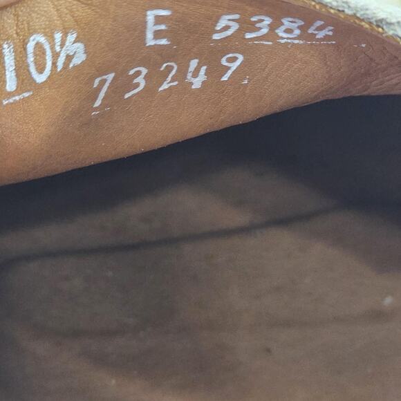 Allen Edmonds Shoes Mens Size 10.5 E Tan Suede Randolph Loafers Slip On Stripe - Picture 12 of 16